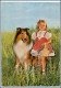 Y2693/ Mädchen Mit Hund  Collie Schöne AK Ca.1965 - Honden