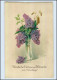 P3A58/ Geburtstag Blumen In Blumenvase 1917 Litho AK - Cumpleaños