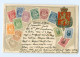 Y9227/ Norwegen Briefmarken Litho Prägedruck AK 1905 - Sellos (representaciones)