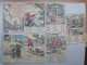 DECOUPAGE Genre CHROMO Grand Format BELLE JARDINIERE: Fable (LA FONTAINE) Opéra Lot 7 Différents Même Thème - HUMOUR - Other & Unclassified