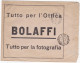 ITALIA - REGNO - LIVORNO - BUSTA - FOTO BOLAFFI - OTTICA  VIAGGIATA PER VADA (LIVORNO) 1942 - Marcofilie