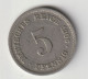 DEUTSCHES REICH 1906 E: 5 Pfennig, KM 11 - 5 Pfennig