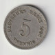 DEUTSCHES REICH 1908 G: 5 Pfennig, KM 11 - 5 Pfennig