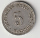 DEUTSCHES REICH 1909 D: 5 Pfennig, KM 11 - 5 Pfennig