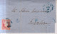 Año 1856 Edifil 48 Isabel II Carta Matasellos Rejilla Azul T Azul Tortosa Tarragona Membrete B.Estrany E Hijo - Lettres & Documents