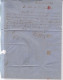 Año 1856 Edifil 48 Isabel II Carta Matasellos Rejilla Azul T Azul Tortosa Tarragona Membrete B.Estrany E Hijo - Briefe U. Dokumente