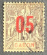 FRAGA0068U4 - Mythology - Surcharged 5 C Over 15 C Used Stamp - Gabon - 1912 - Usati