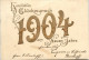 Neujahr - Jahreszahl 1904 - Prägekarte - Nouvel An