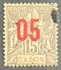 FRAGA0068U6 - Mythology - Surcharged 5 C Over 15 C Used Stamp - Gabon - 1912 - Usados