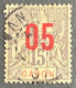 FRAGA0068U7 - Mythology - Surcharged 5 C Over 15 C Used Stamp - Gabon - 1912 - Used Stamps