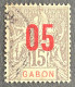 FRAGA0068U8 - Mythology - Surcharged 5 C Over 15 C Used Stamp - Gabon - 1912 - Usados