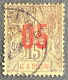 FRAGA0068UA - Mythology - Surcharged 5 C Over 15 C Used Stamp - Gabon - 1912 - Usados