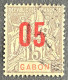FRAGA0068UB - Mythology - Surcharged 5 C Over 15 C Used Stamp - Gabon - 1912 - Gebraucht