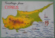 Mehrbildkarte Mit Landkarte "greetings From Cyprus" - Chypre