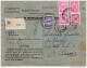 1949  LETTERA   RACCOMANDATA CON ANNULLO  VICENZA  + PADOVA - Postage Due