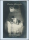 W8V19/ Lottchens Nachtgebet - Mutter Kind + Hund  Foto AK Ca.1912 - Autres & Non Classés