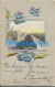 227385 ARGENTINA BUENOS AIRES ART ARTE EMBOSSED FLOWER & PASEO DE JULIO POSTAL POSTCARD - Argentinië