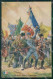 Militari Propaganda WWI Cosaque Bersaglieri L.V.C. PIEGHINE Cartolina XF8349 - Autres & Non Classés