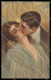 Artist Signed Vecchi Romantic Couple Lady Kiss 220-6 Pc ZG6007 - Andere & Zonder Classificatie