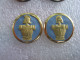 2 INSIGNES DE COL ARMEE FRANCAISE REGIMENTS DES TRANSMISSIONS ETAT EXCELLENT - Army