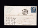 Un Timbre N° 14 Napoléon III  Bleu  Foncé  Sur   Lettre   Destination  Nantes  Année 1856 - 1853-1860 Napoleon III