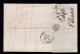 Un Timbre N° 14 Napoléon III  Bleu  Foncé  Sur   Lettre   Destination  Nantes  Année 1856 - 1853-1860 Napoleon III