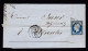 Un Timbre N° 14 Napoléon III  Bleu  Foncé  Sur   Lettre   Destination  Nantes  Année 1856 - 1853-1860 Napoléon III