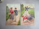 LOT 2 CARTE GLACEE COUPLE LECON DE VELO CYCLE CHUTE - Other & Unclassified