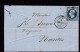 Un Timbre N° 14 Napoléon III  Bleu  Foncé  Sur   Lettre   Destination  Nantes  Année 1856 - 1853-1860 Napoléon III.
