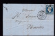 Un Timbre N° 14 Napoléon III  Bleu  Foncé  Sur   Lettre   Destination  Nantes  Année 1856 - 1853-1860 Napoleon III