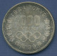 Japan 1000 Yen 1964, Olympische Spiele, Silber, KM 80 St Bunte Patina (m6136) - Giappone