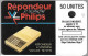 CARTE²°-PUBLIC-1987-F 11-50U-SC3-PHILIPS TELEPHONE & REPONDEUR-Utilisé-BE-Tres RARE - 1987