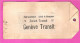 Document Ferroviaire Gare De Thalweil Suisse Etiquette De Colis Cachet Linéaire + Genève Transit Et Coupon Cachet Cire - Eisenbahnverkehr