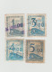 France 4 Timbres Colis Postaux SNCF N° 45 N° 44 N° 43 N° 41 Année 1960 - Oblitérés