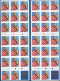 USA 1995 Portico & Flag Foil Sheets MNH Small (right) & Larger (left) Year Indicator - Blocks & Sheetlets