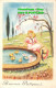 R431601 Buona Pasqua. The Girl Is Sitting By The Pool. T. E. L - World