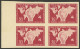 ARGENTINA: GJ.940, 1946 World Thrift Day, PROOF In The Adopted Color, Imperforate Block Of 4 Printed On Unsurfaced Paper - Sonstige & Ohne Zuordnung