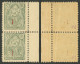 ARMENIA: Sc.360, 1922 1k. On 1r. Perforated, Pair, Mint Original Gum, Red Overprint (type III), Very Light Vertical Crea - Armenia