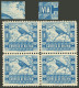 BOLIVIA: GJ.235, 1939 1B. Toucan, Block Of 4, One With The Variety "spot Over The A Of BOLIVIA" And Another One "spot On - Bolivie