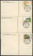 BRAZIL: 3 Postcards With Stamps Issued In 1973 (animals) With First Day Postmarks, Very Nice! - Otros & Sin Clasificación