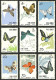 CHINA: Sc.662/665 + 670 + 676/7 + 679 + 680, 1963 Butterflies, 9 Values Of The Set Including The 50f., MNH (issued Witho - Altri & Non Classificati