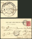 EGYPT: Postcard Sent From Folkestone To Egypt On 27/JUL/1907, With Attractive Postmark On Back "ALEXANDRIE - CAIRE" 4/AU - Sonstige & Ohne Zuordnung