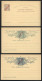 PORTUGUESE INDIA: Set Of 3 Postal Cards With Reply Paid Of 1911, Unused, Excellent Quality! - Inde Portugaise