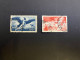 20-4-2024 (stamp) 2 Used Stamp - FRANCE - Poste Aerienne (100 Fr + 200 Fr) - 1927-1959 Oblitérés