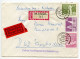 Germany East 1979 Registered Express Cover; Finsterwalde To Wiesbaden; Mix Of Definitive Stamps - Storia Postale