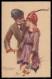 Artist Signed Bompard Romantic Couple Lady Serie 988-1 Postcard VK6430 - Autres & Non Classés