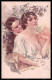 Artist Signed Terzi Romantic Couple Lady Serie 274-2 Pc VK6572 - Autres & Non Classés