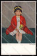 Artist Signed Richards Vogts Girl With Flowers Der Gratulant 1035 Pc ZG6062 - Autres & Non Classés