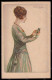 Artist Signed Bompard Fashion Glamour Lady Serie 985-4 Postcard VK6711 - Autres & Non Classés