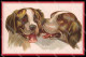 Illustratori Artist Signed Norfini Saint Bernard Dog Serie 712-4 Pc ZG6042 - Autres & Non Classés